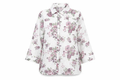 Womens UK Size 10 EWM Purple Basic Button-Up