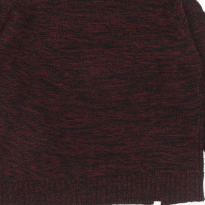 QED London Womens Red Round Neck Acrylic Pullover Jumper Size L