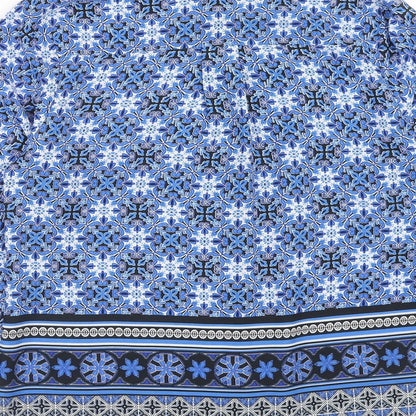 Womens UK Size 10 Papaya Blue Basic Blouse