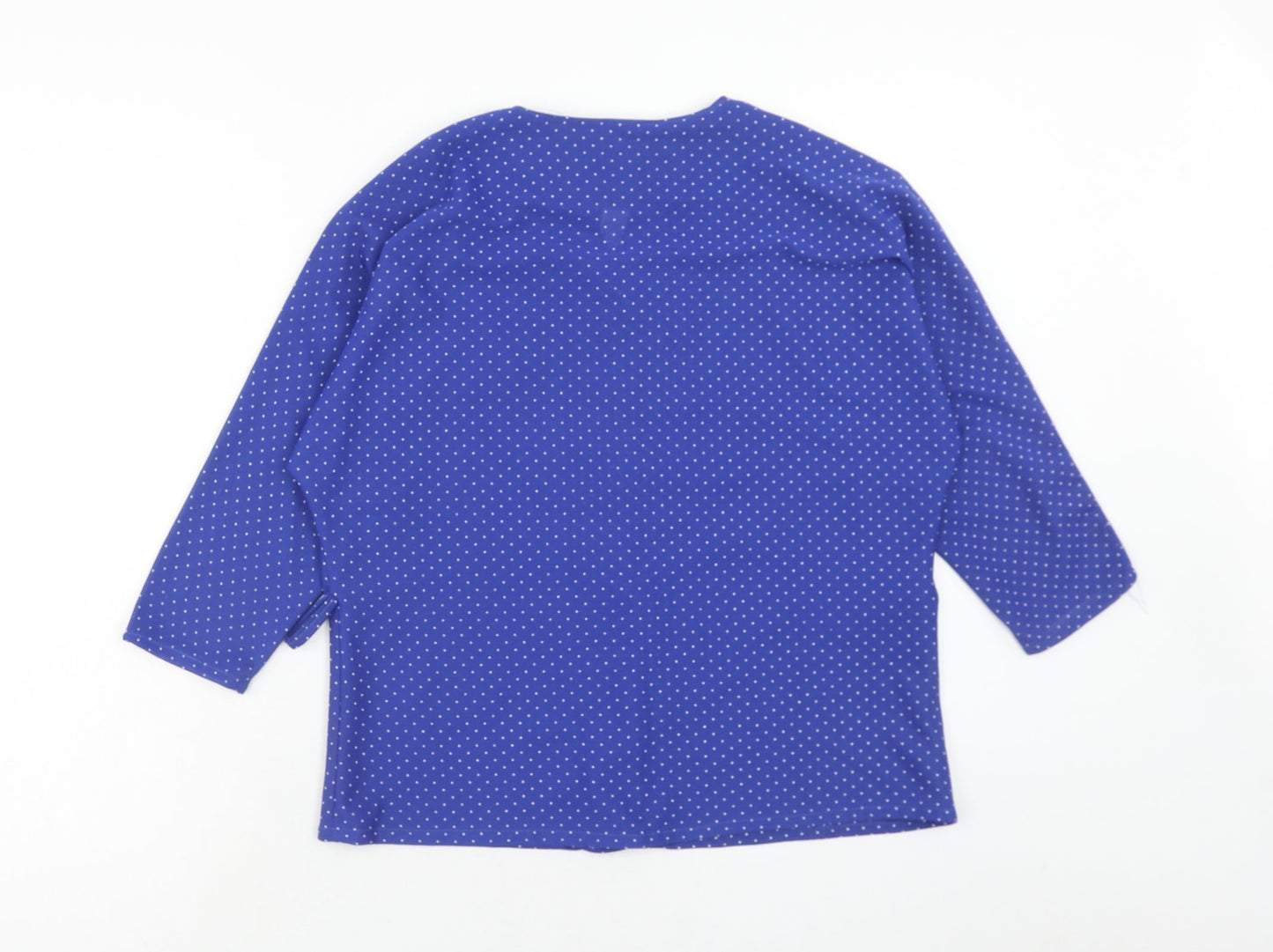 Womens UK Size 12 Preworn Blue Basic Button-Up
