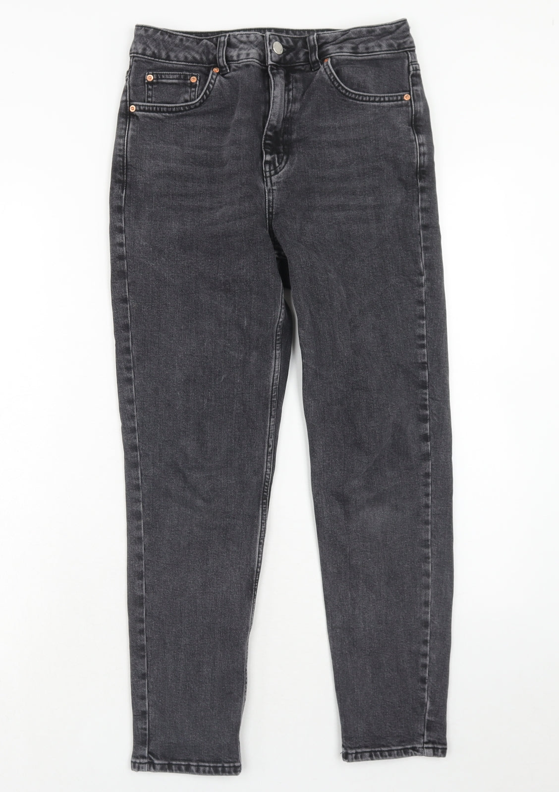 Topshop Womens Black Cotton Skinny Jeans Size 28 in L30 in Regular Zip