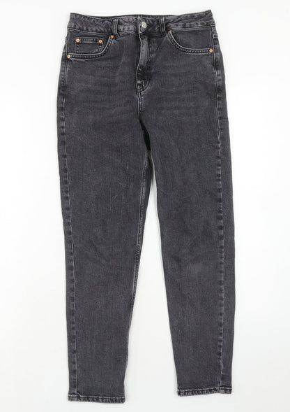 Topshop Womens Black Cotton Skinny Jeans Size 28 in L30 in Regular Zip