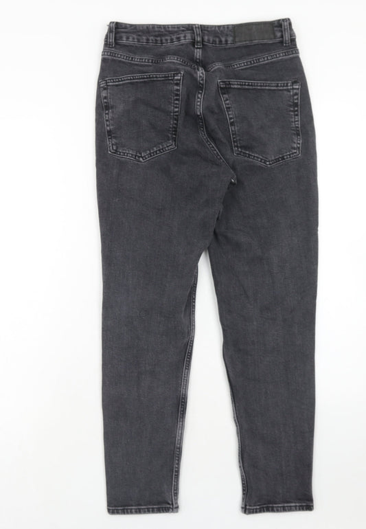 Topshop Womens Black Cotton Skinny Jeans Size 28 in L30 in Regular Zip