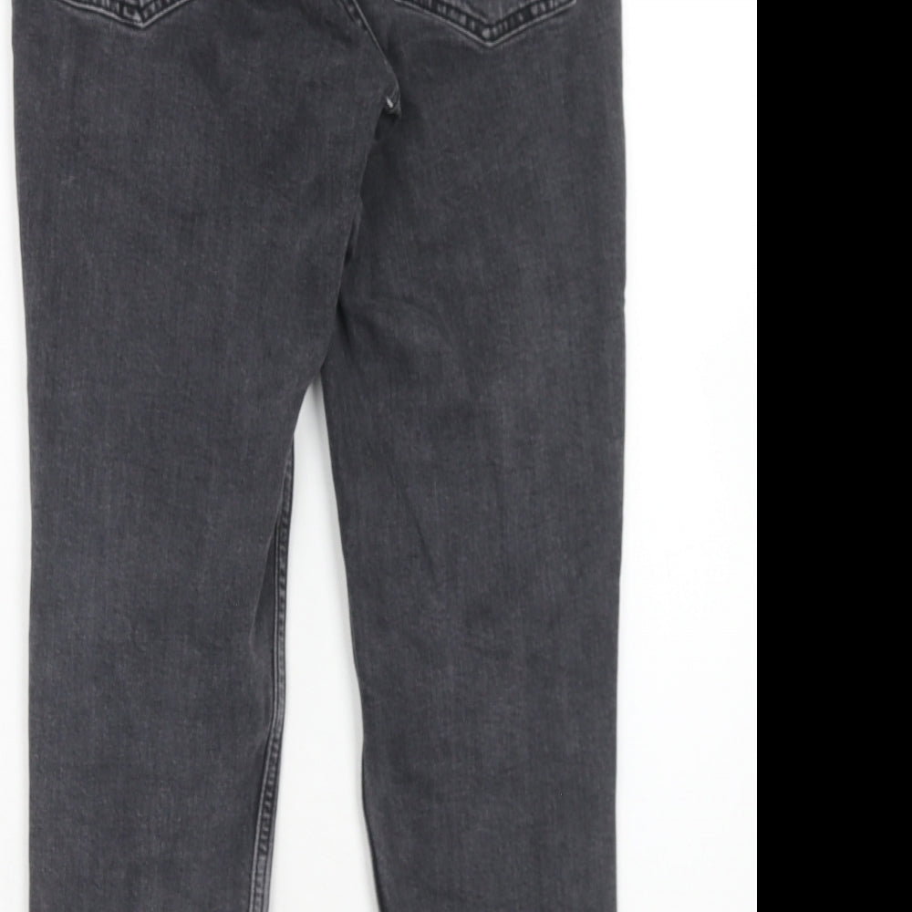 Topshop Womens Black Cotton Skinny Jeans Size 28 in L30 in Regular Zip