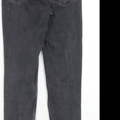Topshop Womens Black Cotton Skinny Jeans Size 28 in L30 in Regular Zip