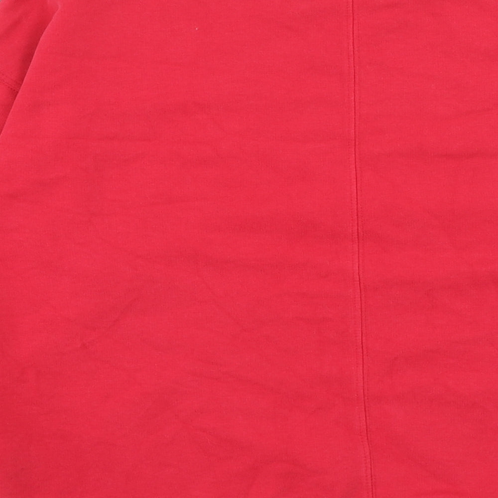 Weekend Essentials Womens Red Cotton Pullover Sweatshirt Size M Pullover