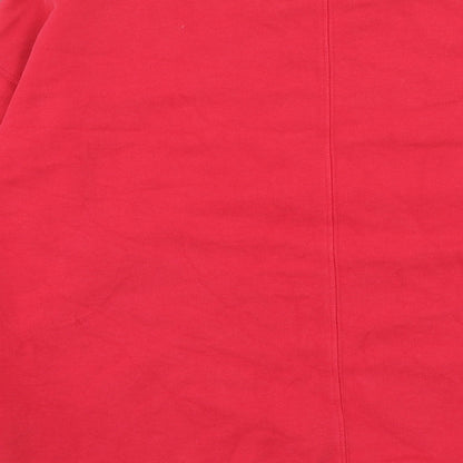 Weekend Essentials Womens Red Cotton Pullover Sweatshirt Size M Pullover