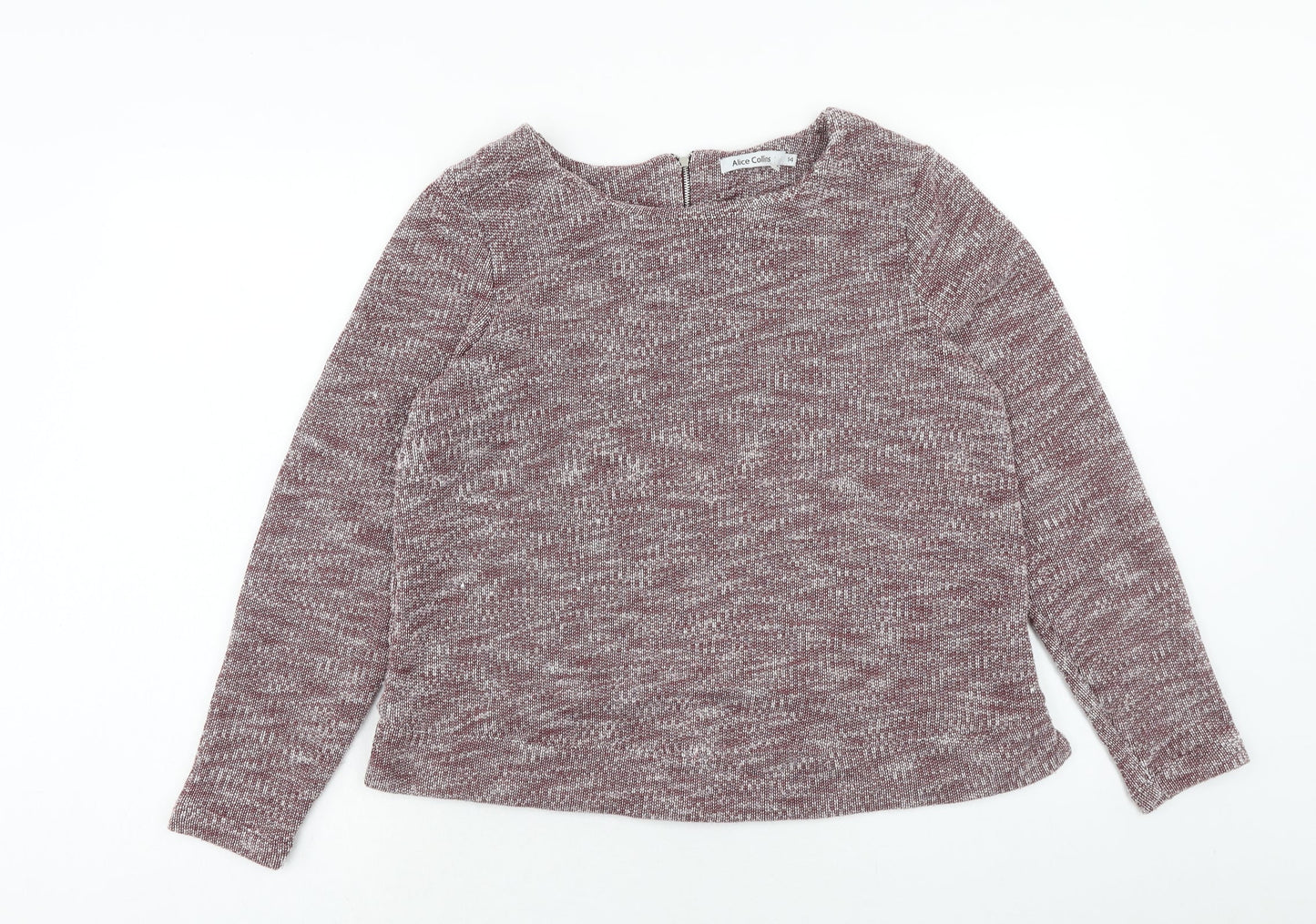 Womens UK Size 14 Alice Collins Purple Pullover Jumper