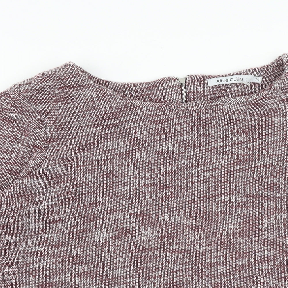 Womens UK Size 14 Alice Collins Purple Pullover Jumper