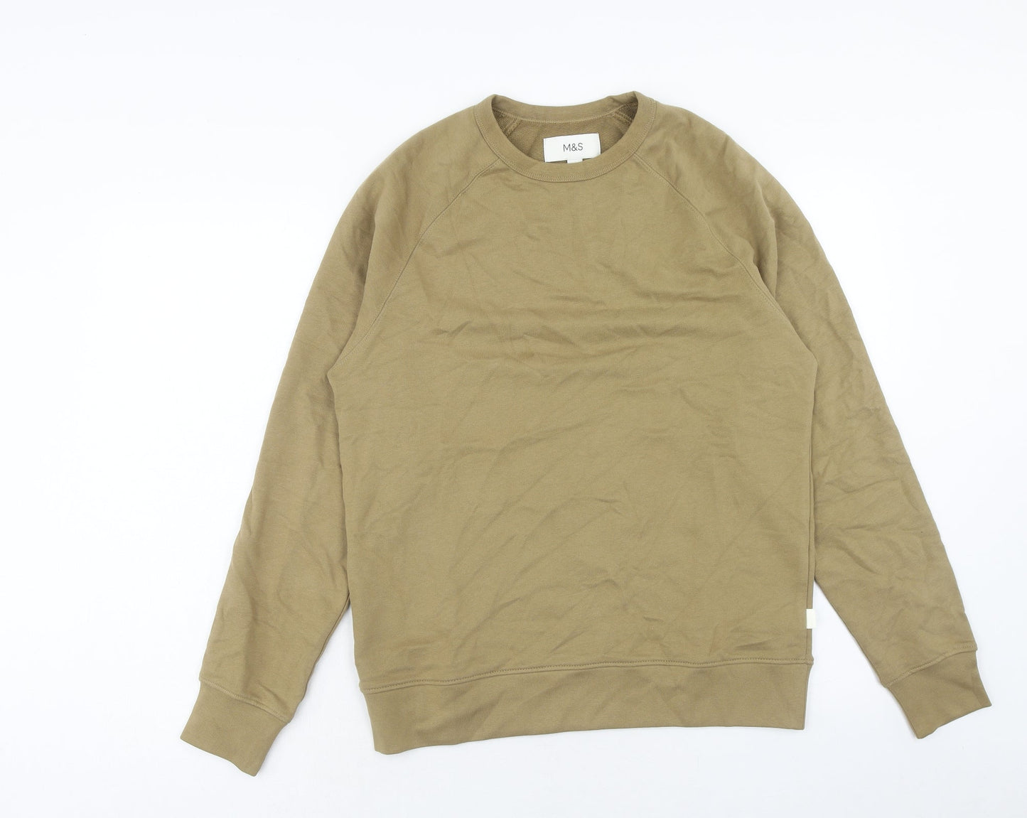 Mens UK Size S Marks and Spencer Green Pullover Sweatshirt
