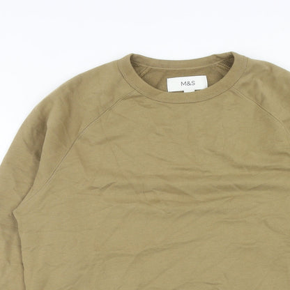Mens UK Size S Marks and Spencer Green Pullover Sweatshirt