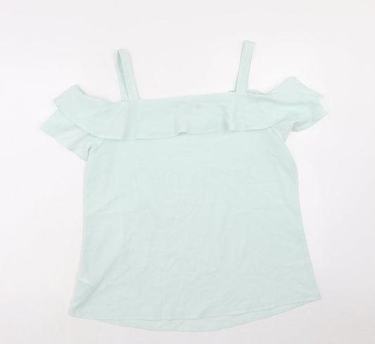 Womens UK Size 16 Studio Green Basic Blouse