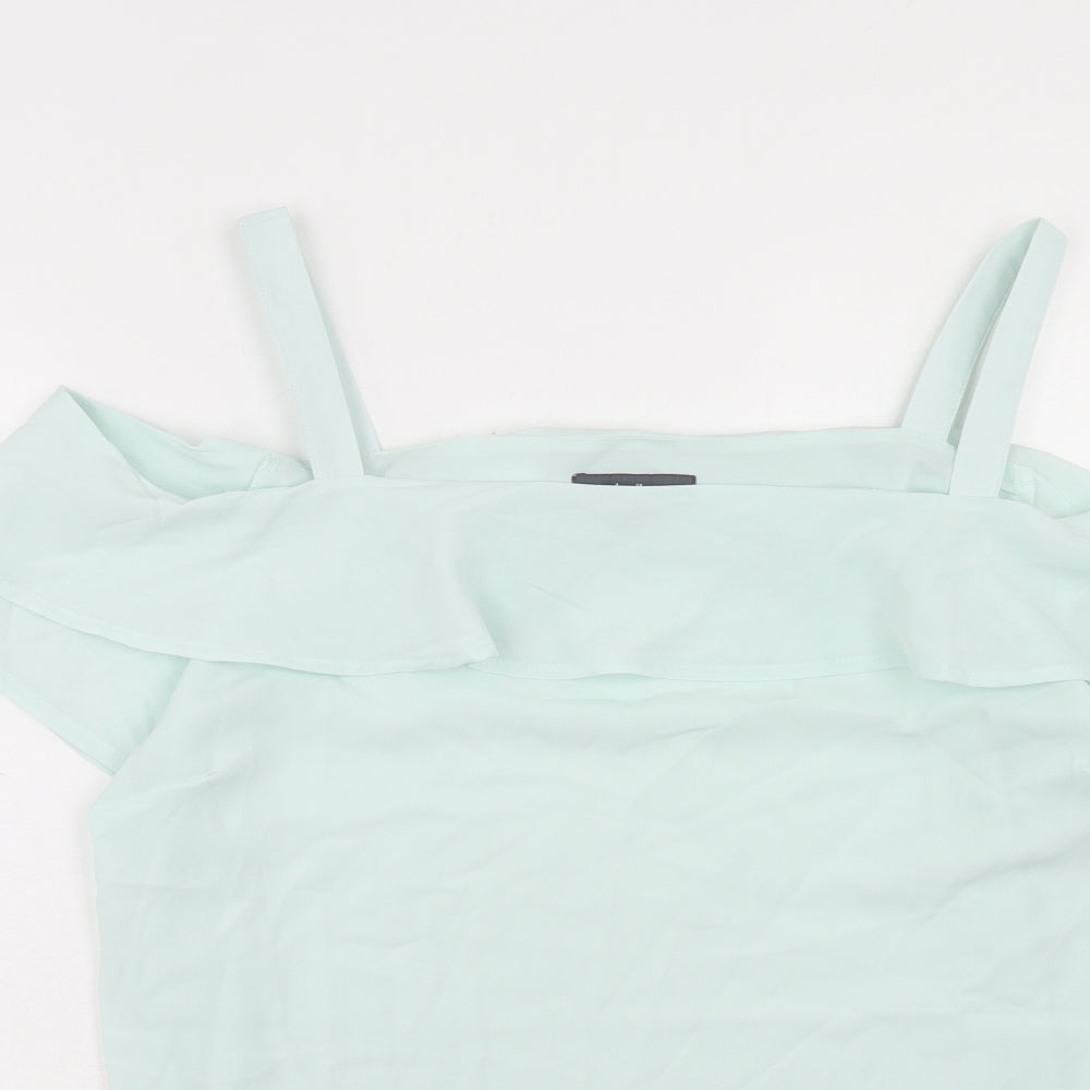 Womens UK Size 16 Studio Green Basic Blouse