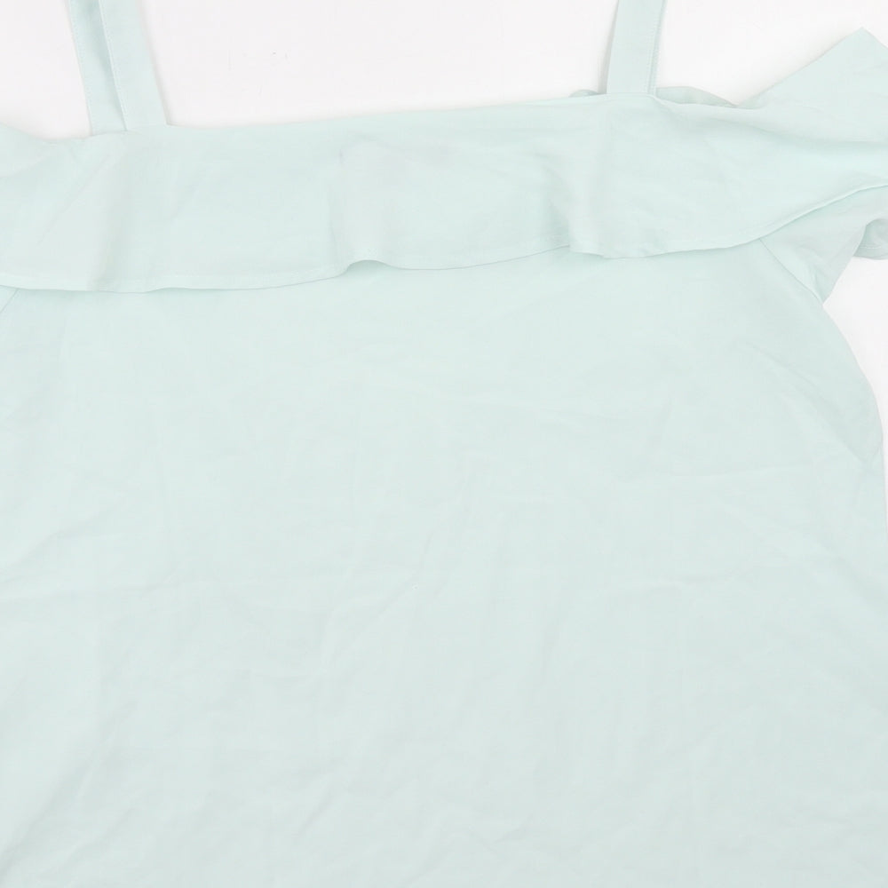 Womens UK Size 16 Studio Green Basic Blouse