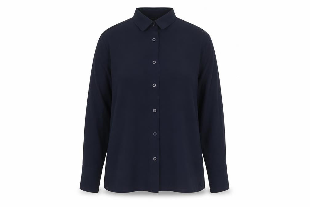 Womens UK Size L Boohoo Blue Basic Button-Up