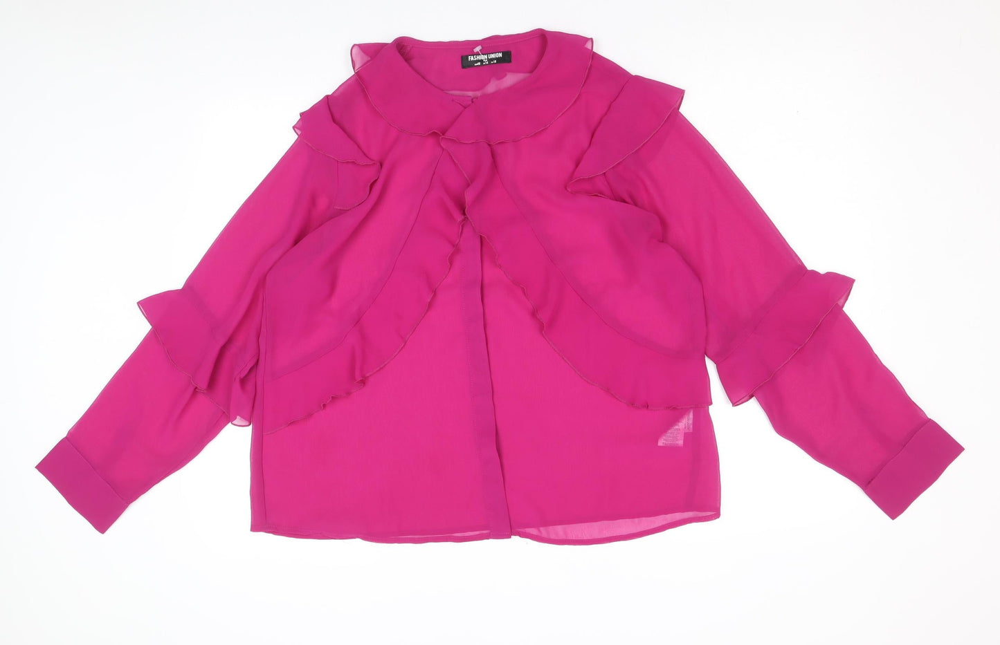 Womens UK Size 18 Fashion Nova Pink Basic Blouse
