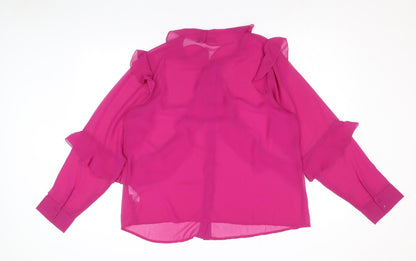 Womens UK Size 18 Fashion Nova Pink Basic Blouse