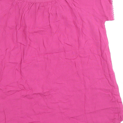 Womens UK Size XL Just Elegance Pink Basic Blouse