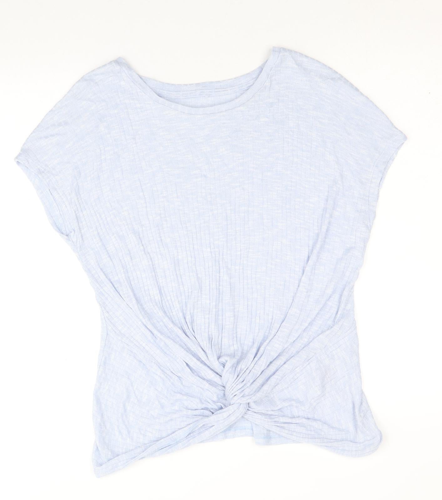Womens UK Size L New Look Blue Basic T-Shirt