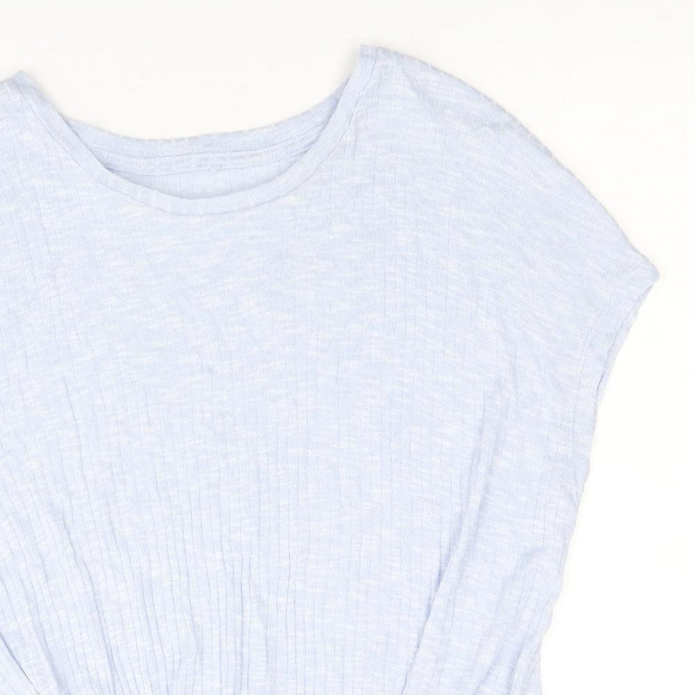 Womens UK Size L New Look Blue Basic T-Shirt