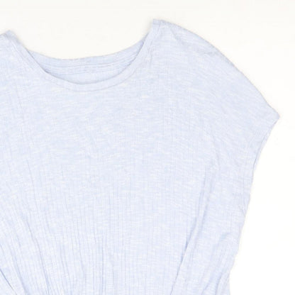 Womens UK Size L New Look Blue Basic T-Shirt
