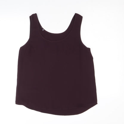 NEXT Womens Purple Nylon Basic Tank Size 14 Round Neck