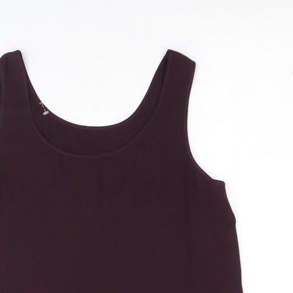 NEXT Womens Purple Nylon Basic Tank Size 14 Round Neck