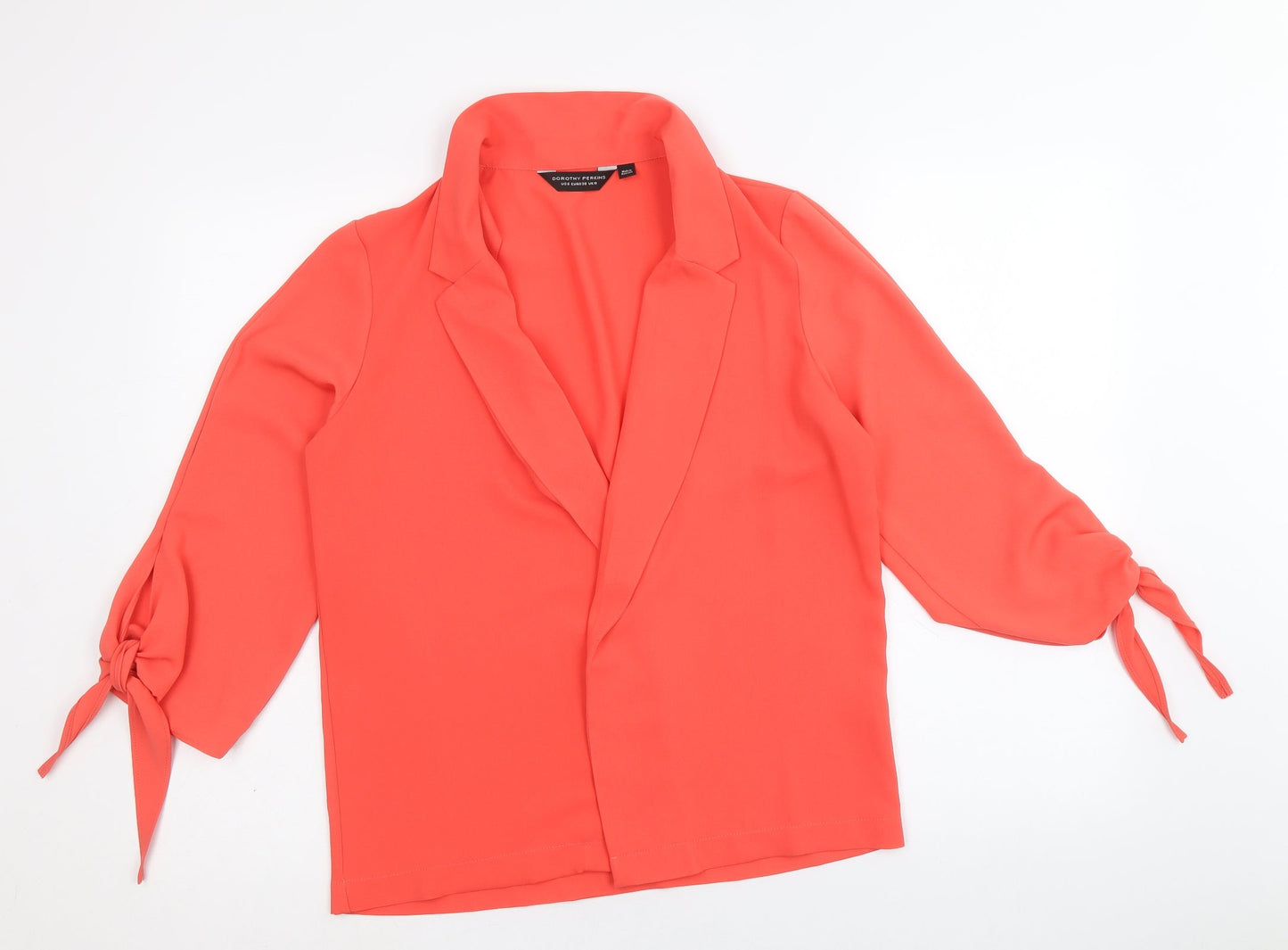 Dorothy Perkins Womens Orange Polyester Jacket Blazer Size 10