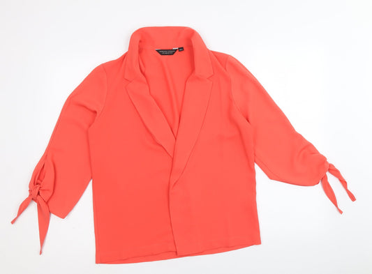 Dorothy Perkins Womens Orange Polyester Jacket Blazer Size 10
