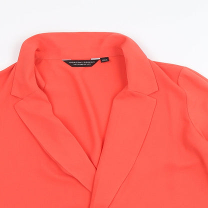Dorothy Perkins Womens Orange Polyester Jacket Blazer Size 10