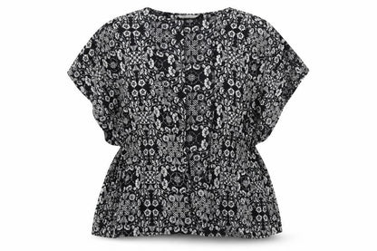 Womens UK Size M Peacocks Black Basic Blouse