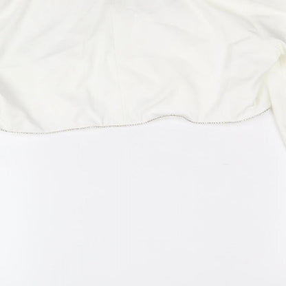 Womens UK Size XL Zara White Cropped Blouse