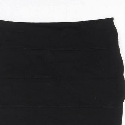 Marks and Spencer Womens Black Viscose Bandage Skirt Size 10