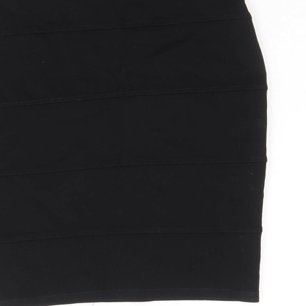 Marks and Spencer Womens Black Viscose Bandage Skirt Size 10