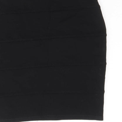 Marks and Spencer Womens Black Viscose Bandage Skirt Size 10