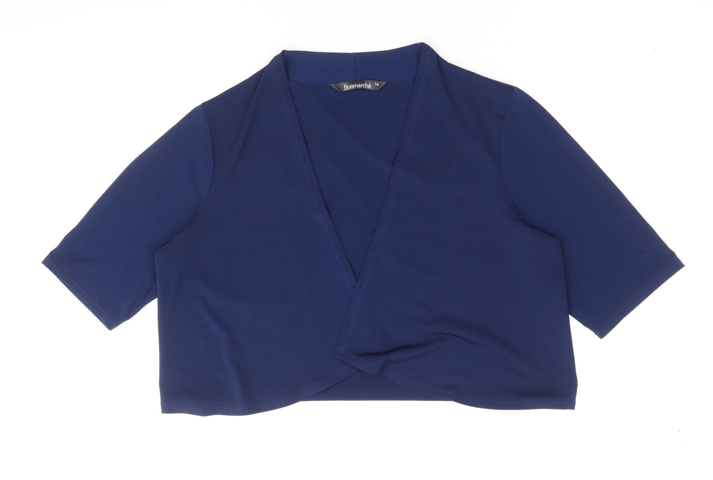 Bonmarché Womens Blue Polyester Kimono Blouse Size 16 V-Neck