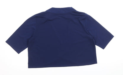 Bonmarché Womens Blue Polyester Kimono Blouse Size 16 V-Neck
