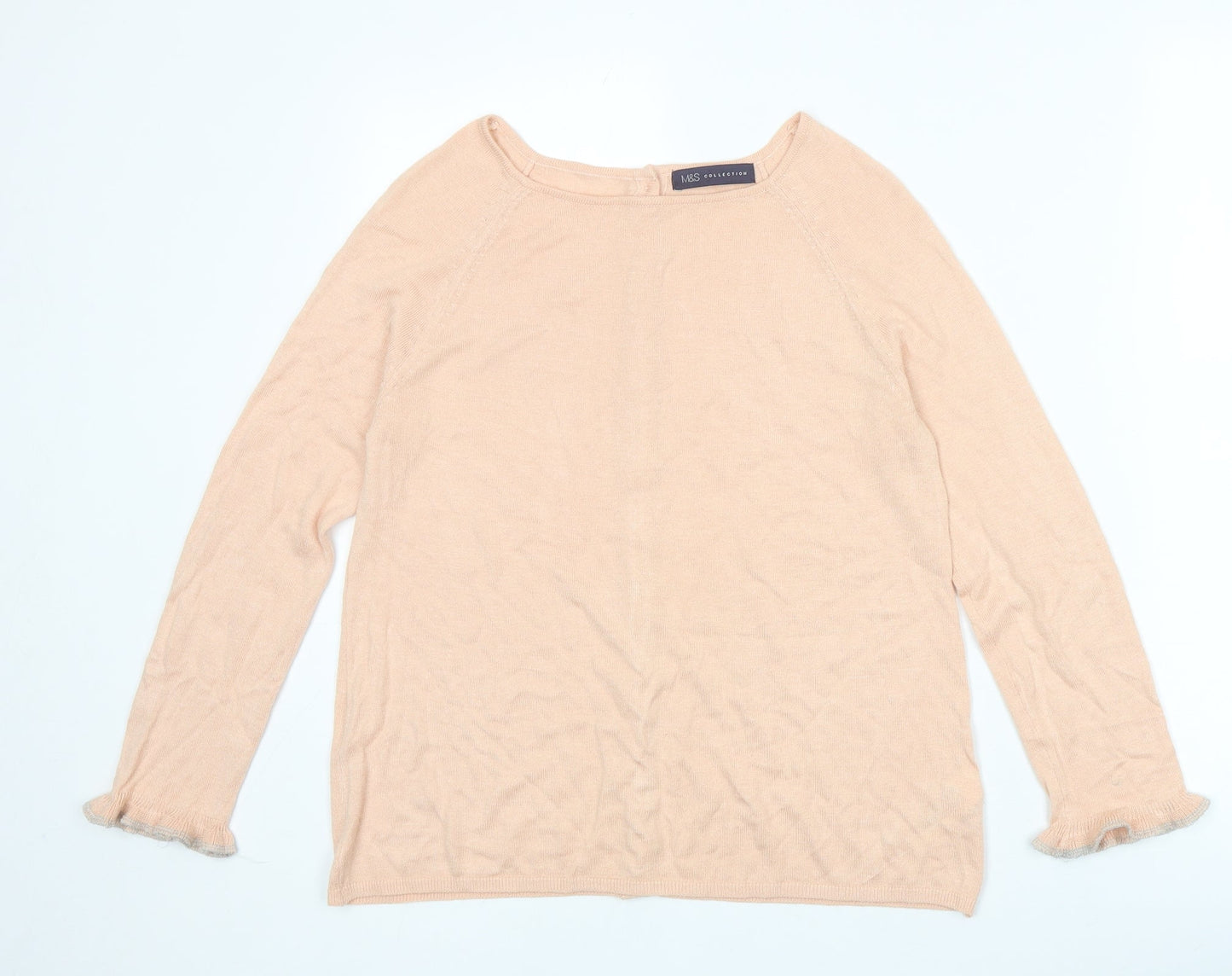 Womens UK Size 10 Marks and Spencer Pink Pullover Jumper