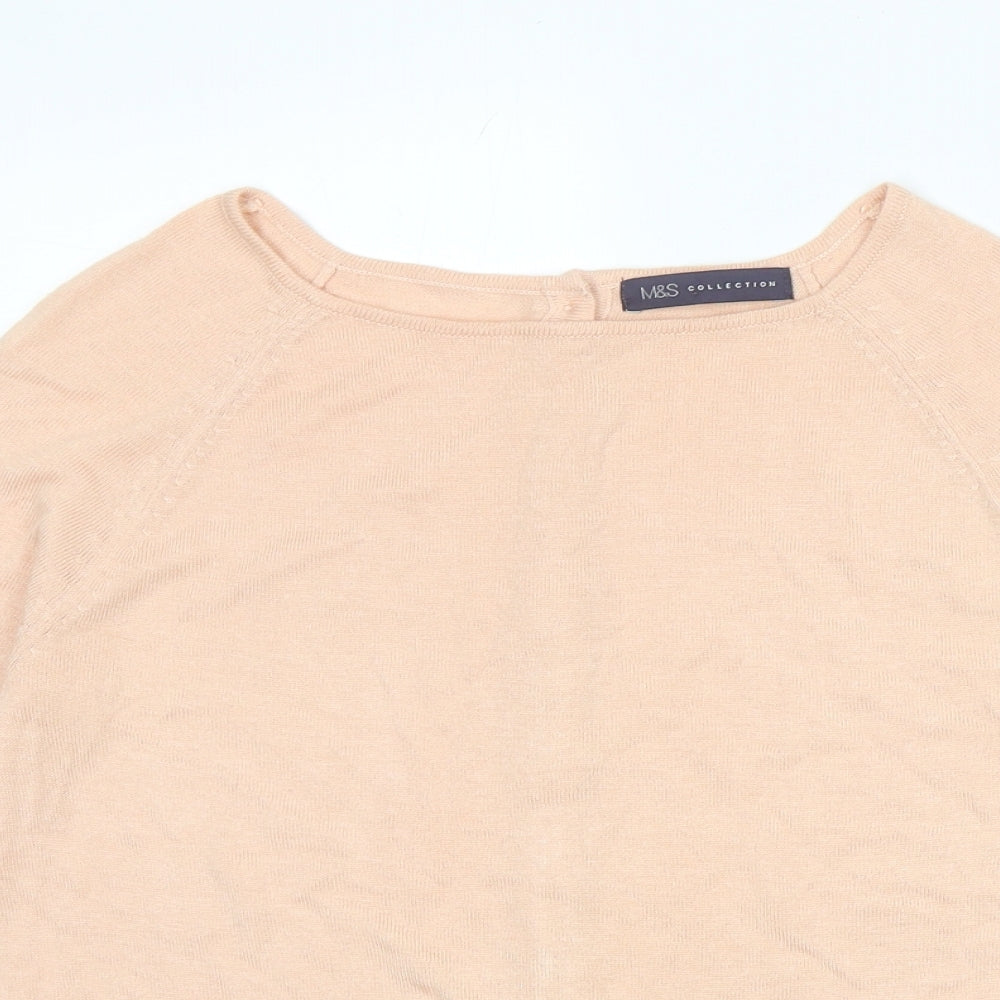 Womens UK Size 10 Marks and Spencer Pink Pullover Jumper
