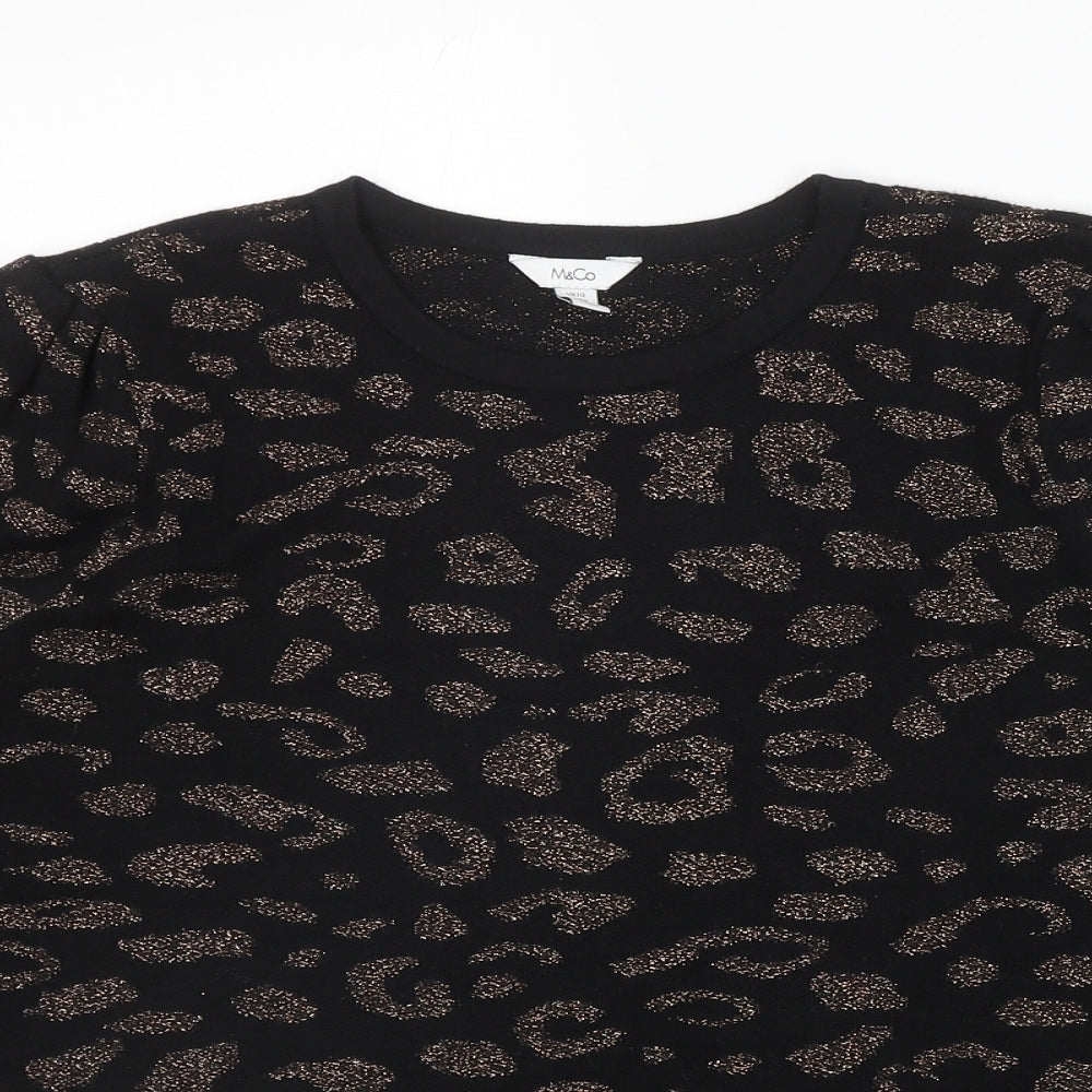 Womens UK Size 10 M&Co Black Pullover Jumper