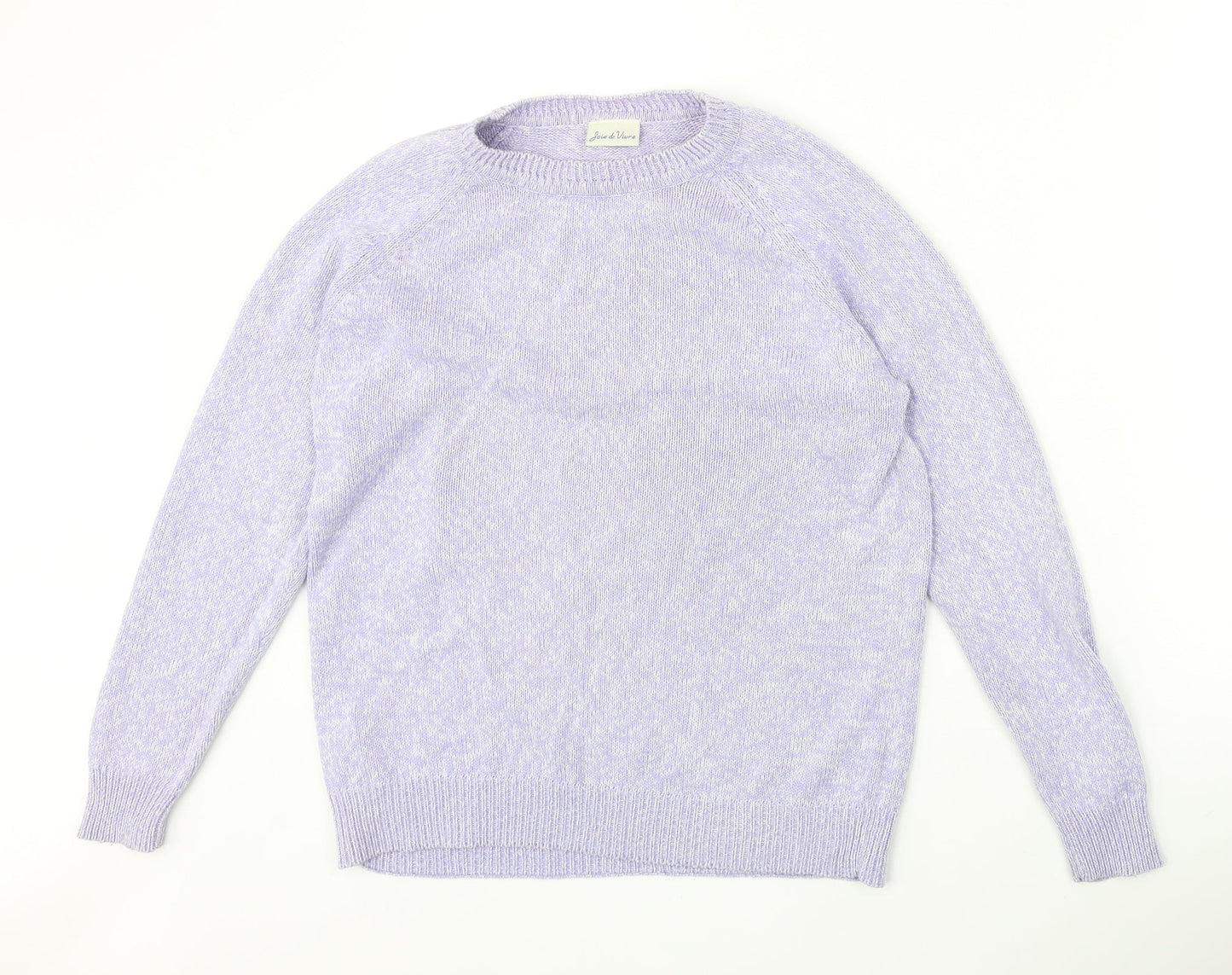 Womens UK Size S Joie De Vivre Purple Pullover Jumper