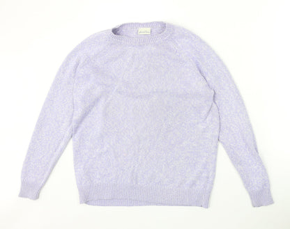 Womens UK Size S Joie De Vivre Purple Pullover Jumper