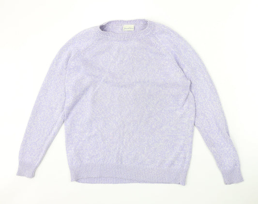 Womens UK Size S Joie De Vivre Purple Pullover Jumper