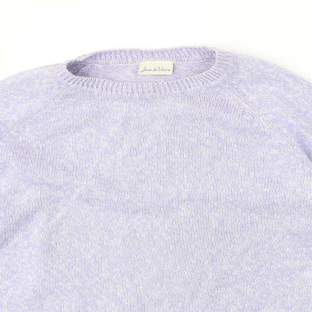 Womens UK Size S Joie De Vivre Purple Pullover Jumper
