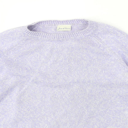 Womens UK Size S Joie De Vivre Purple Pullover Jumper
