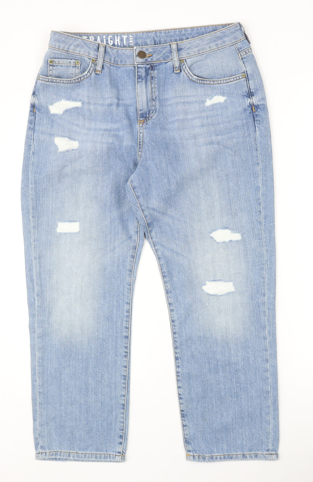 Womens UK Size 34 in Preworn Regular Fit Straight Blue Jeans