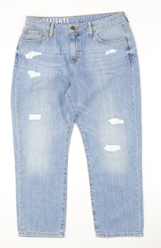 Womens UK Size 34 in Preworn Regular Fit Straight Blue Jeans