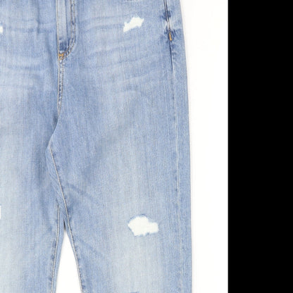 Womens UK Size 34 in Preworn Regular Fit Straight Blue Jeans