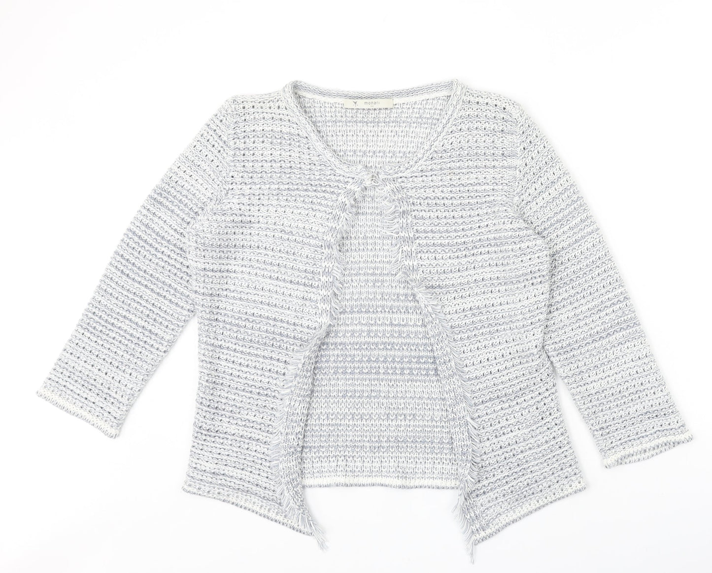 Womens UK Size 14 monari Grey Cardigan Jumper