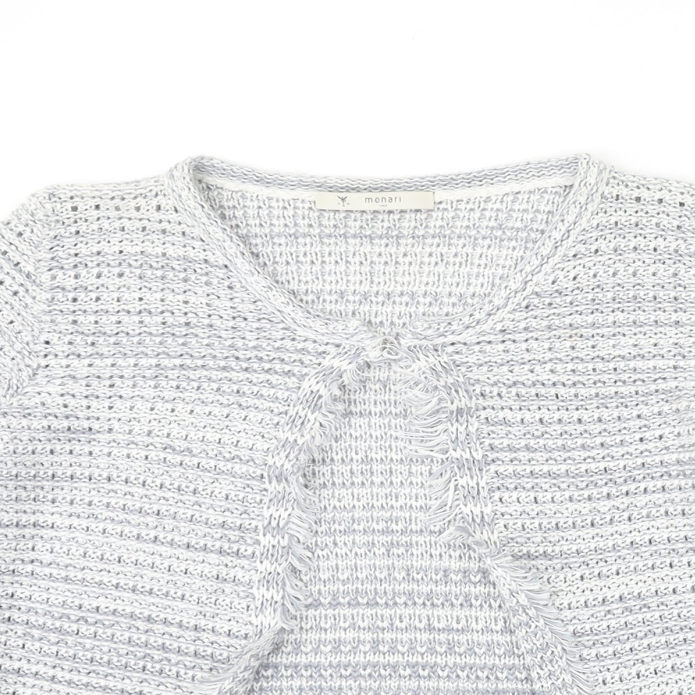 Womens UK Size 14 monari Grey Cardigan Jumper